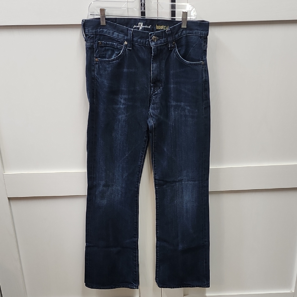 7 For All Mankind Dark Blue Bootcut Jeans